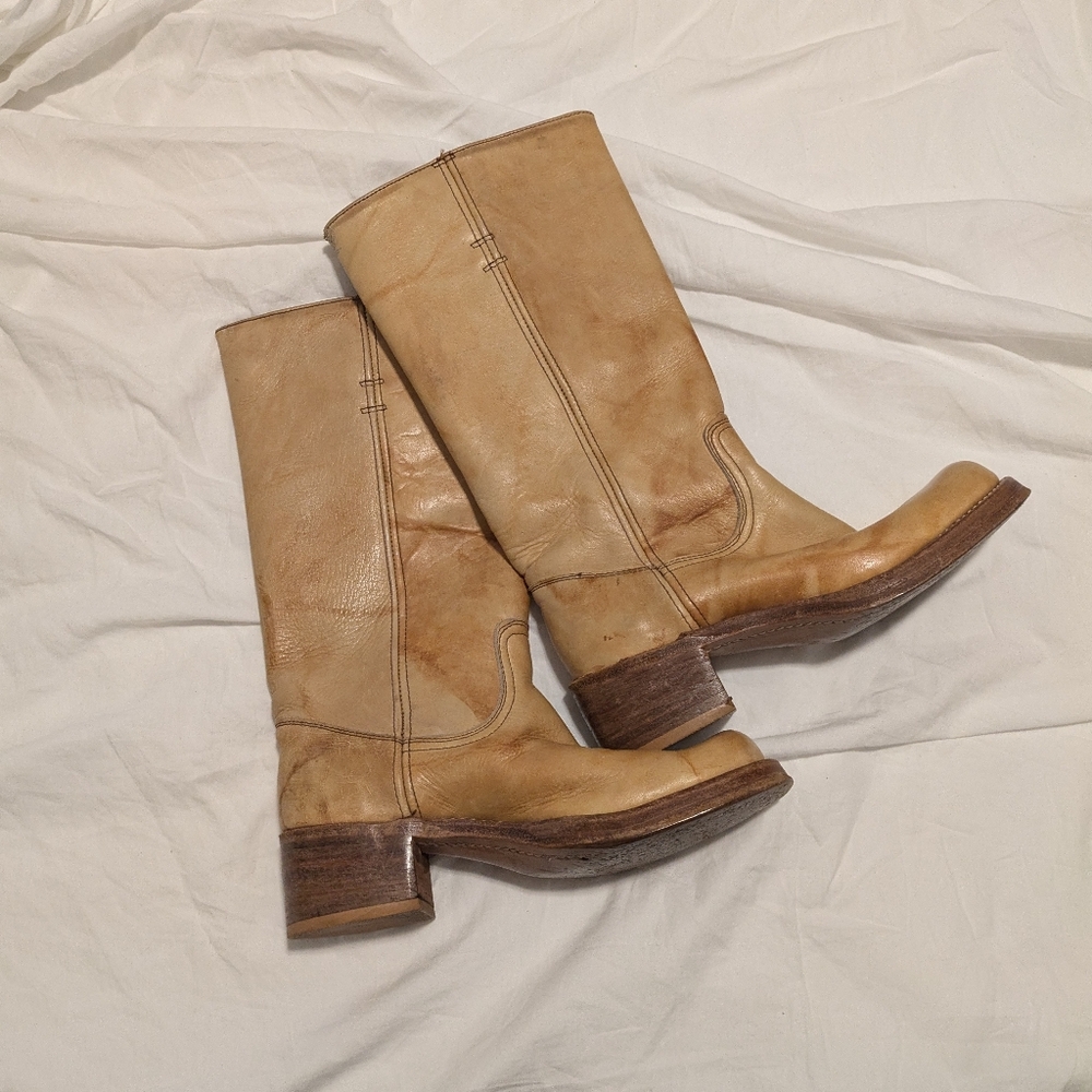 Vintage Frye Black Label Campus Boots
